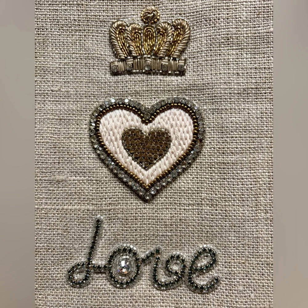 LOVE Makeup/accessories linen bag